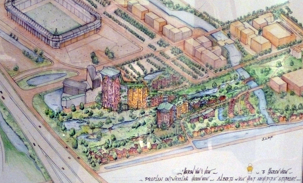 Plan uit 2010 van Alberts en Van Huut bij Abe Lenstra Stadion