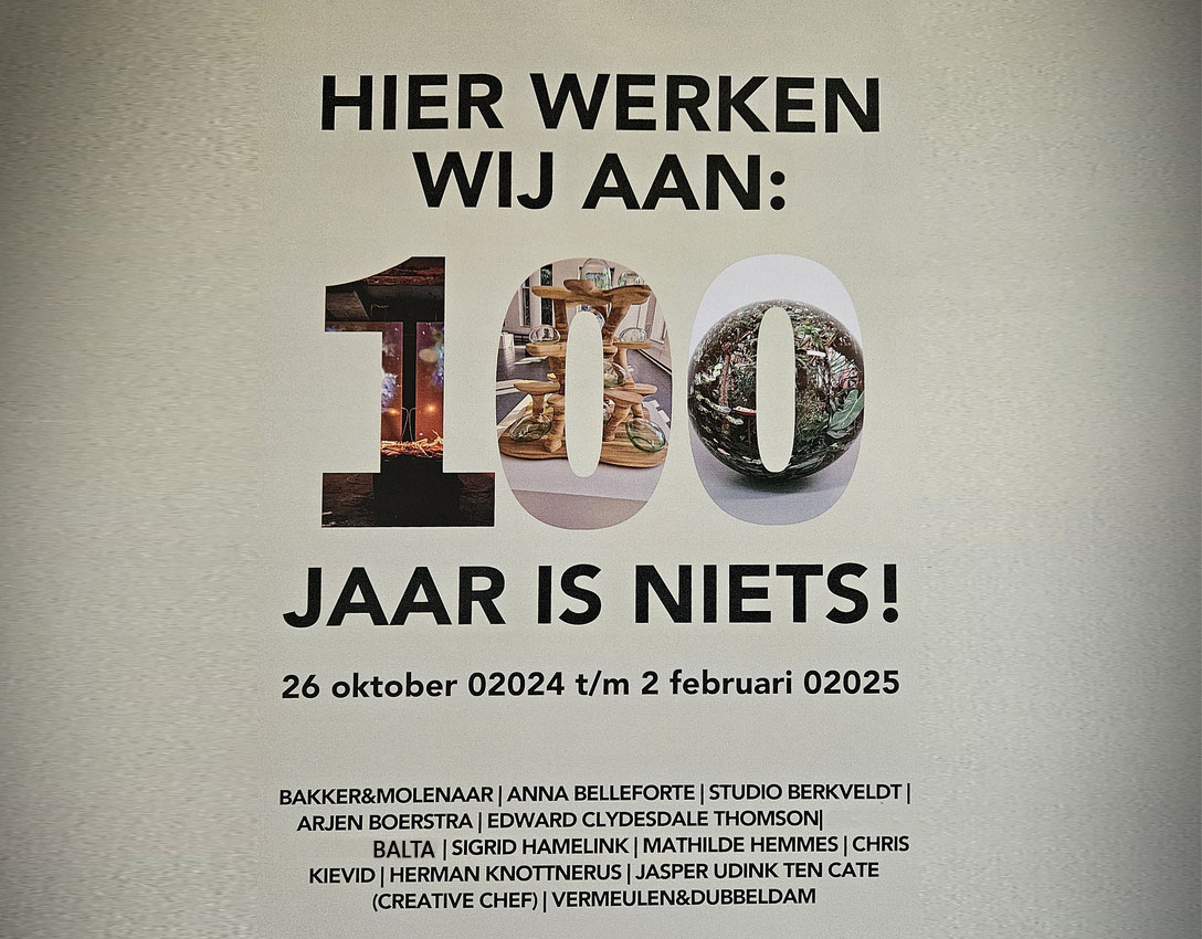 Geselecteerd kunstenaars bekend voor tentoonstelling "100 jaar is niets!"