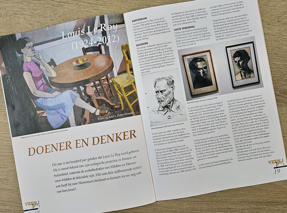 Artikel van Peter Wouda over Louis Le Roy in de Veenbrief van Historie Heerenveen