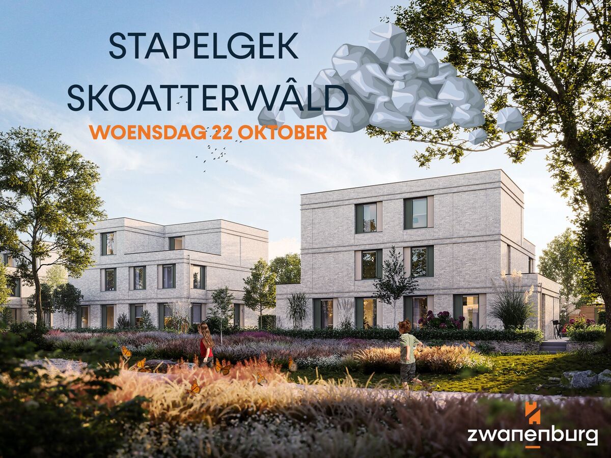 Le Roy-stapelingen in nieuwbouwwijk in Skoatterwâld van Zwanenburg