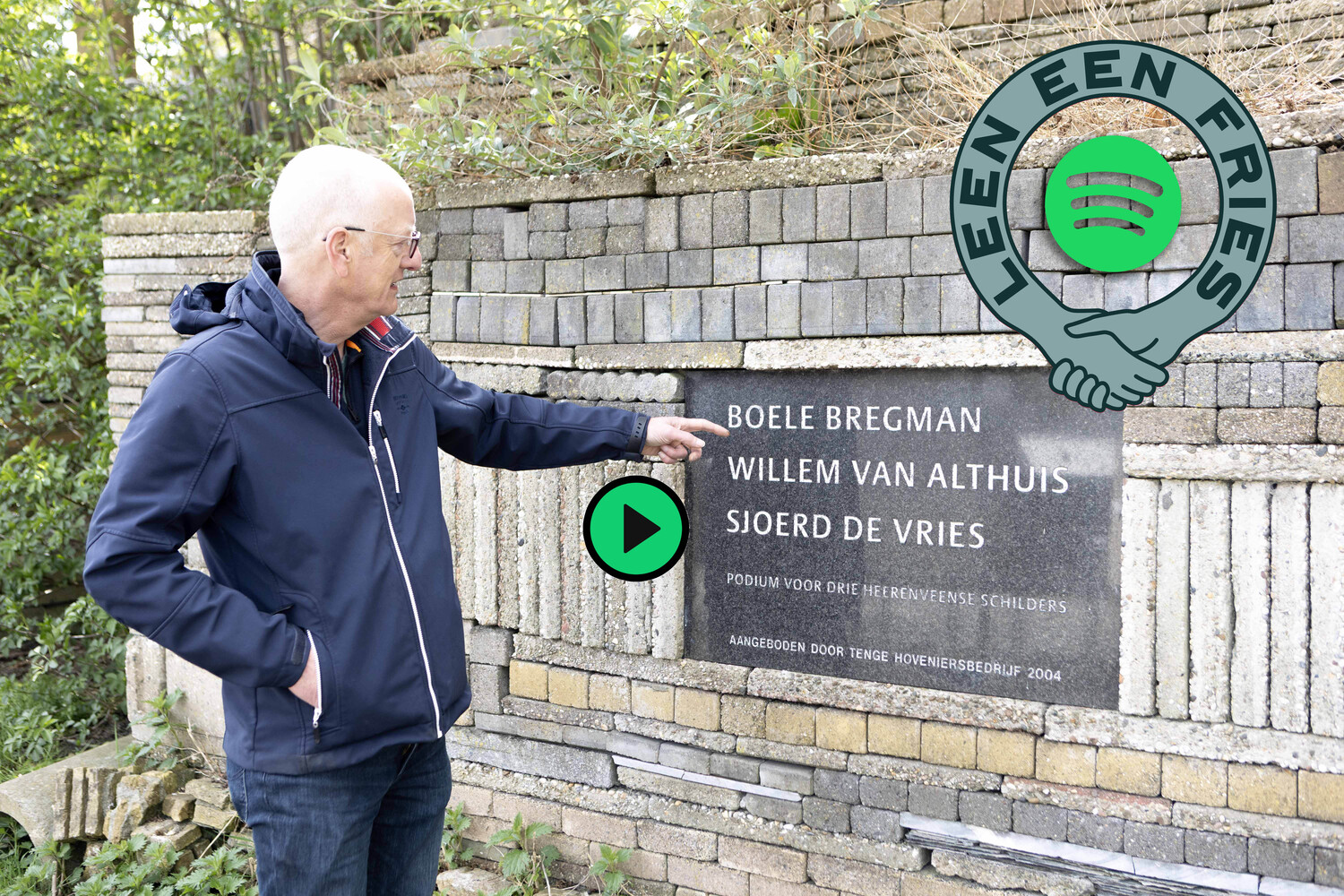 Bouwmeester Peter Wouda vertelt in de podcast van Leen een Fries over de ecokathedraal in Heerenveen (Foto: Maarten Dikken)